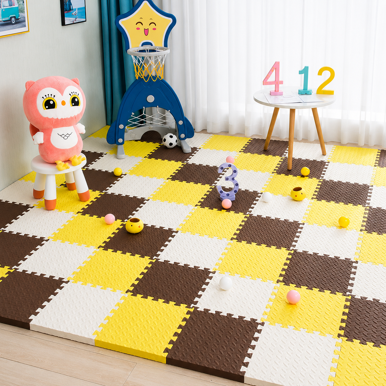 Foam Puzzelmat 12 stuks (30x30 cm)