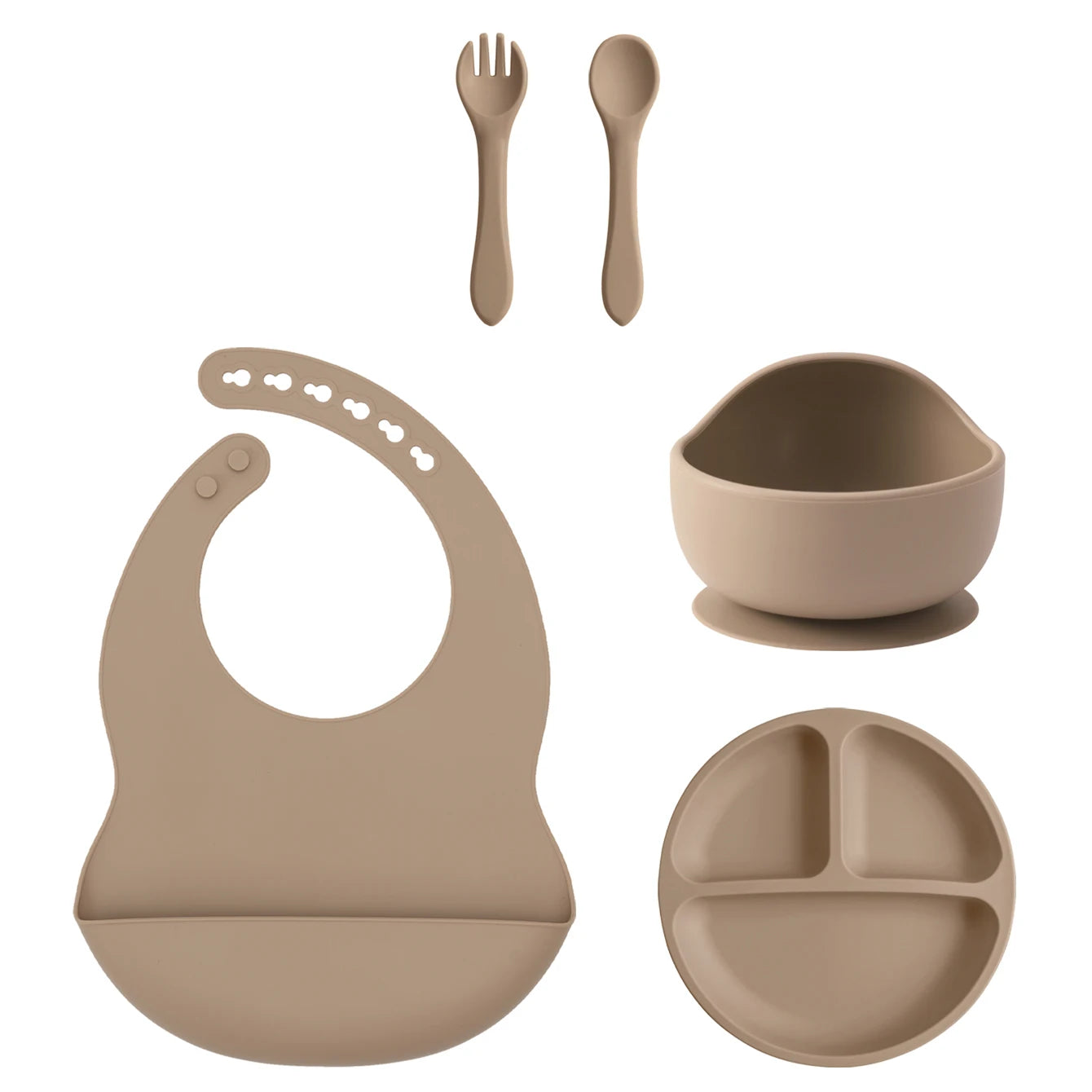 Kidu 5-Delige Baby Eetset met Zuignap – BPA-Vrij