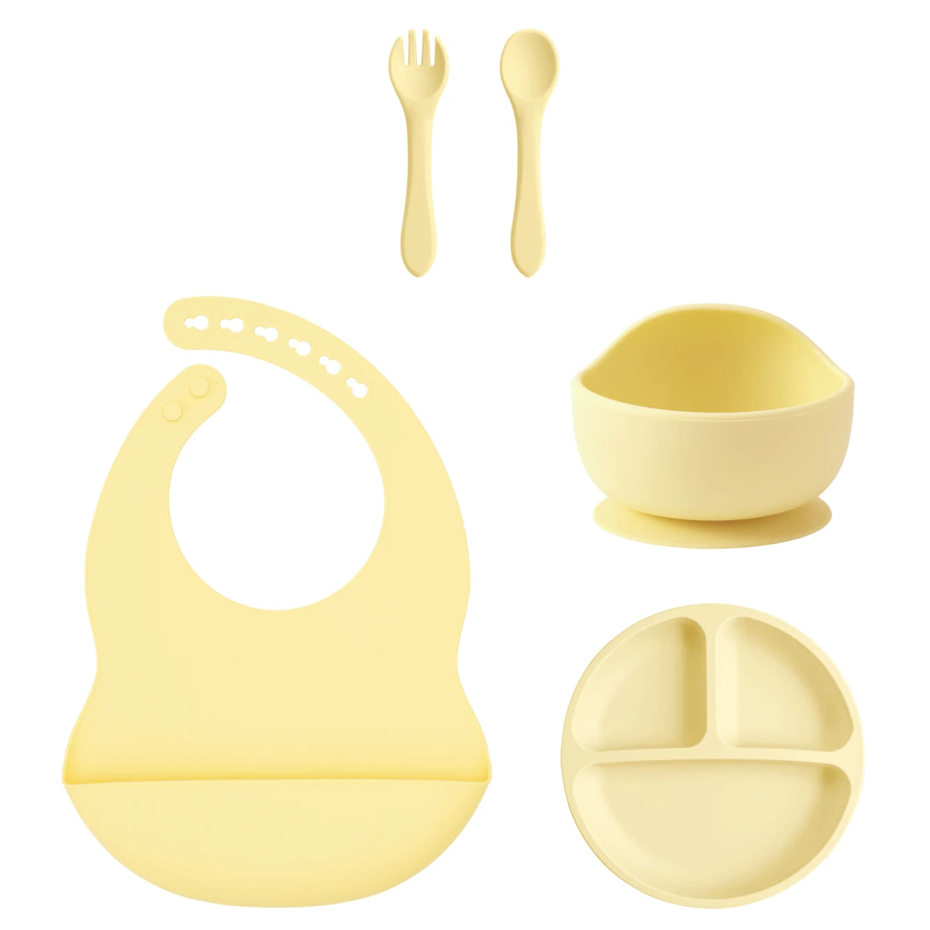 Kidu 5-Delige Baby Eetset met Zuignap – BPA-Vrij