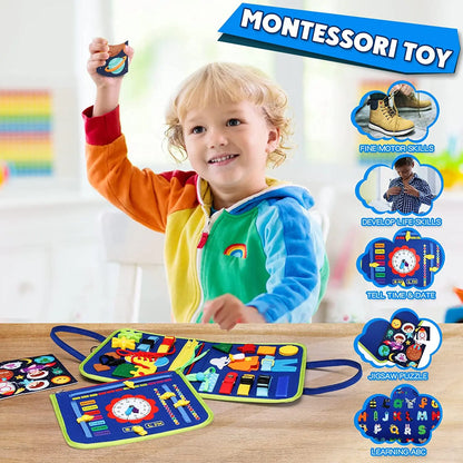 Montessori Busy Board – Educatief Sensorisch Speelgoed voor Peuters