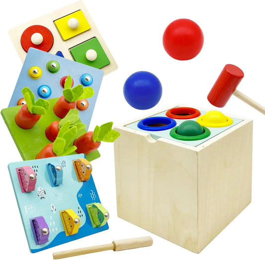 Kidu™ Montessori Houten Speelset | Sorteren, Vissen & Motoriek