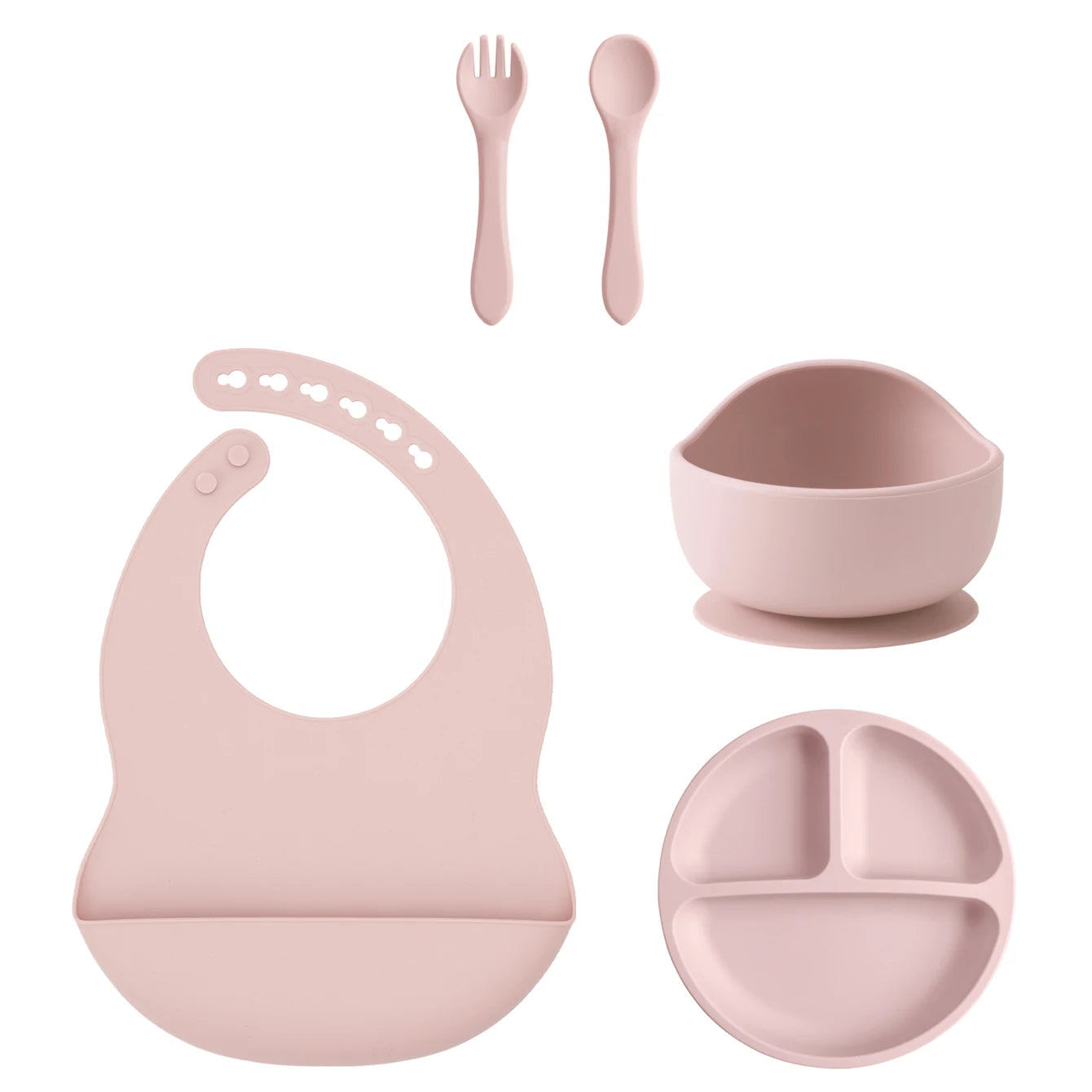 Kidu 5-Delige Baby Eetset met Zuignap – BPA-Vrij