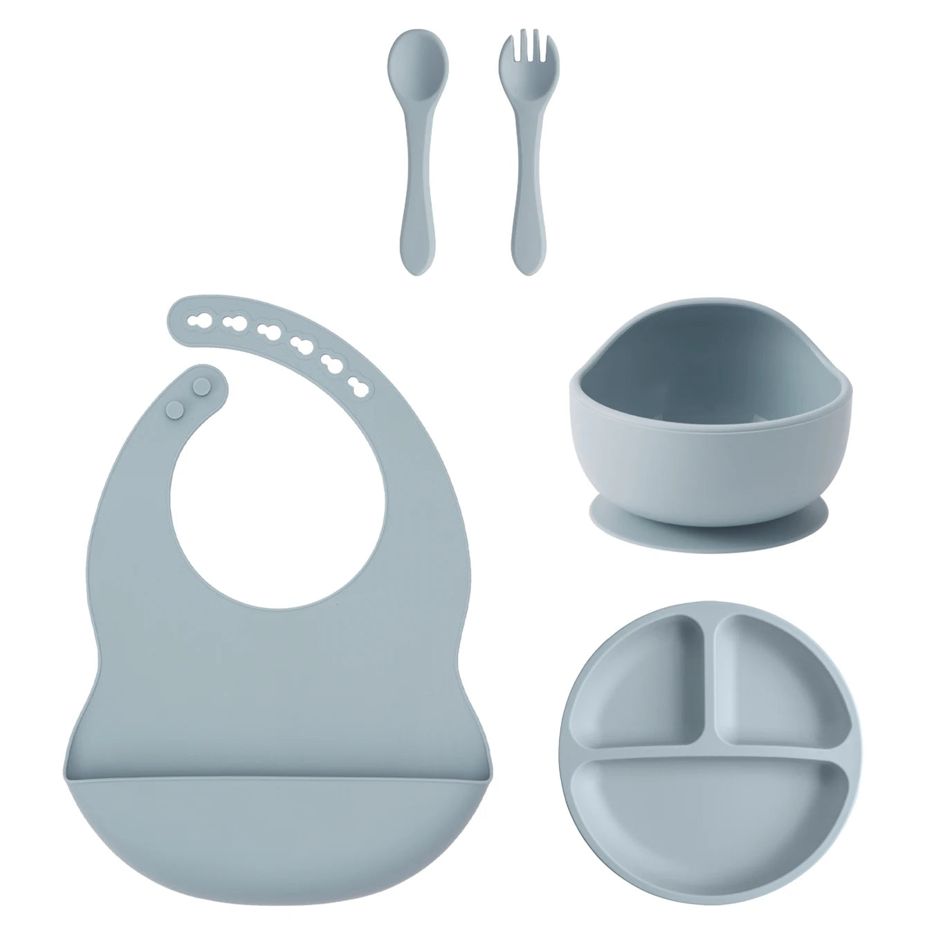 Kidu 5-Delige Baby Eetset met Zuignap – BPA-Vrij