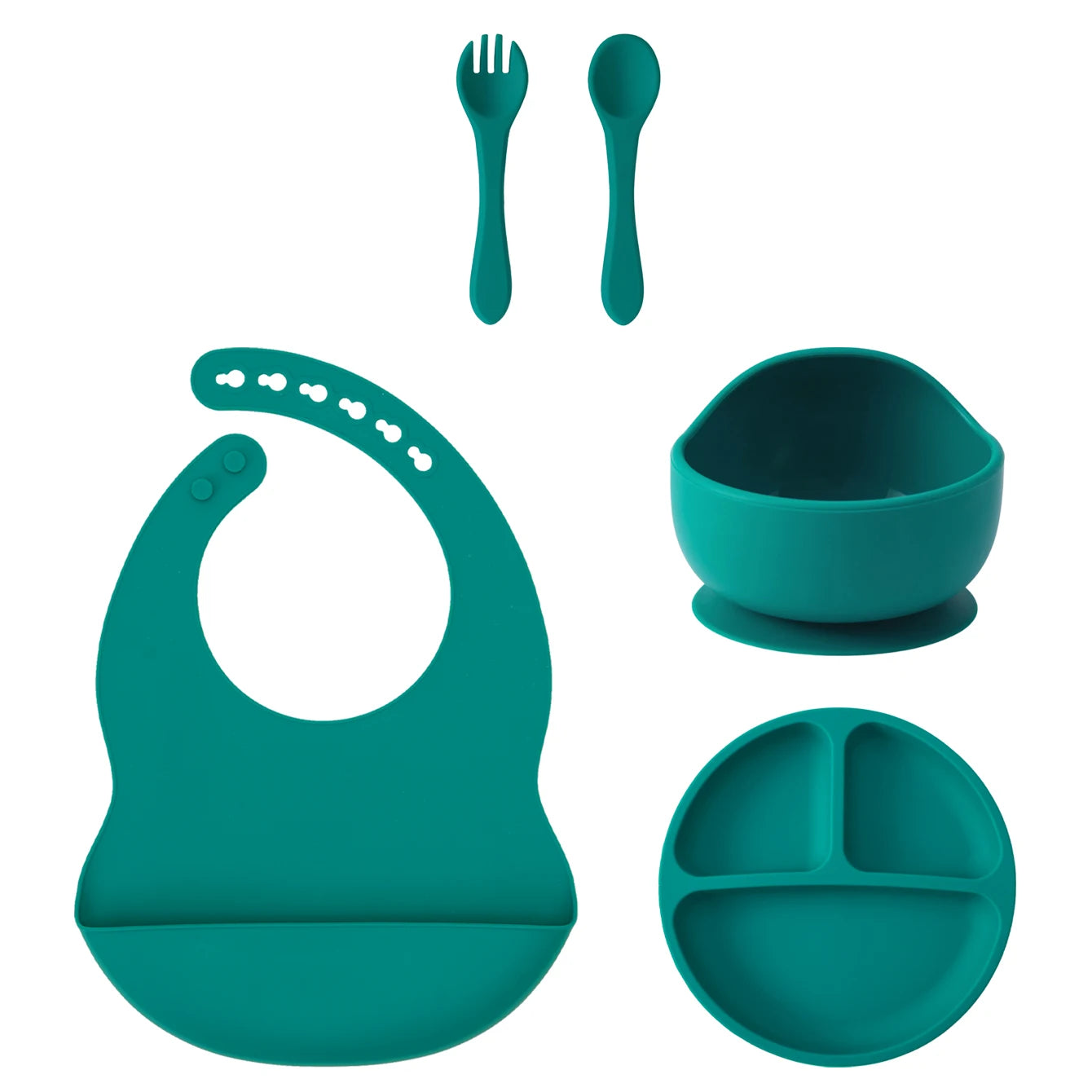 Kidu 5-Delige Baby Eetset met Zuignap – BPA-Vrij