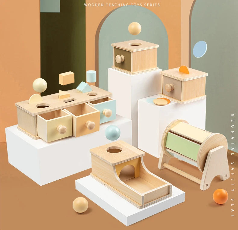 Kidu™ Montessori Draaitrommel | Sensorisch Leerspeelgoed