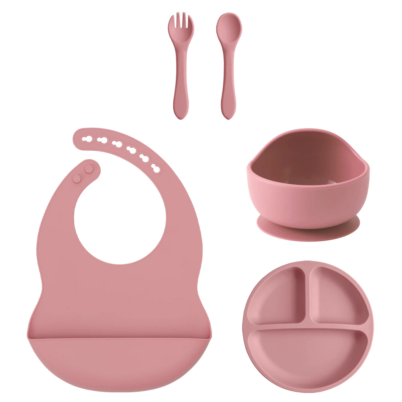 Kidu 5-Delige Baby Eetset met Zuignap – BPA-Vrij