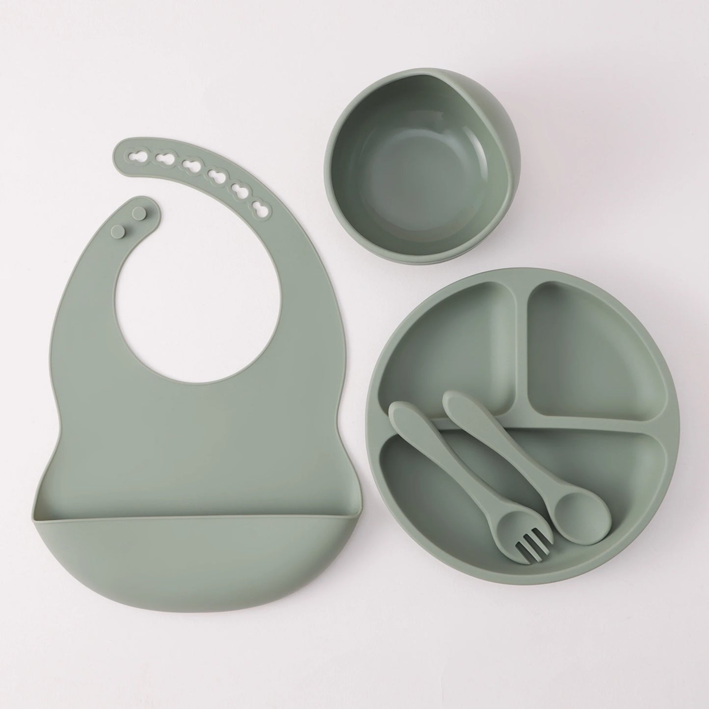 Kidu 5-Delige Baby Eetset met Zuignap – BPA-Vrij