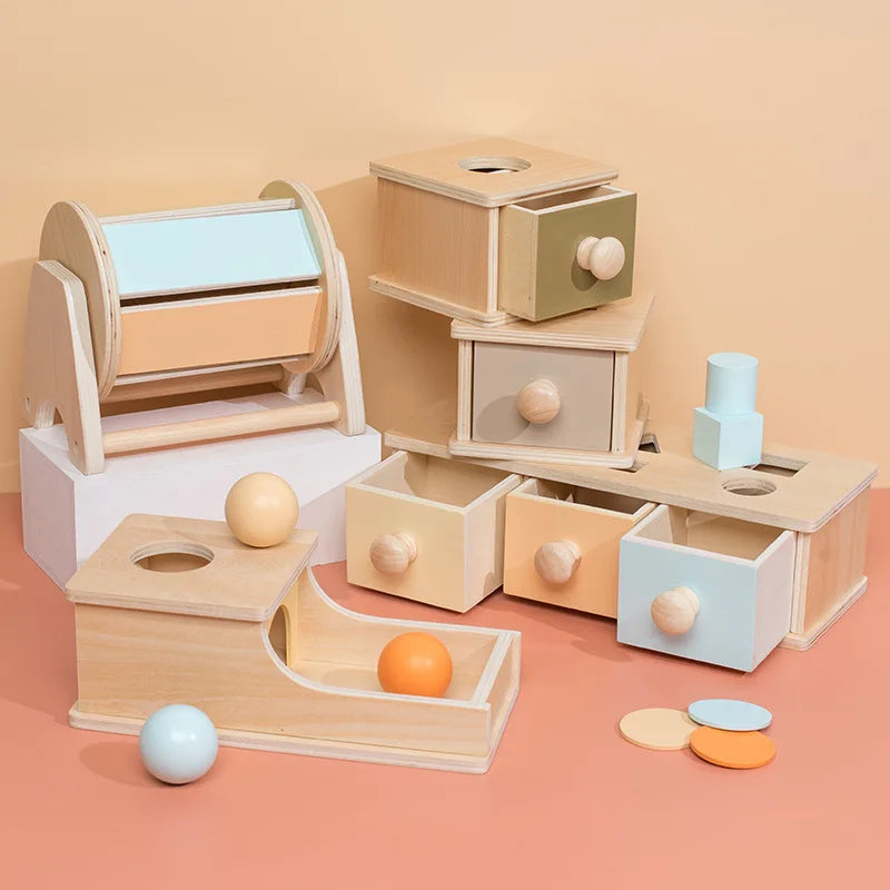 Kidu™ Montessori Draaitrommel | Sensorisch Leerspeelgoed