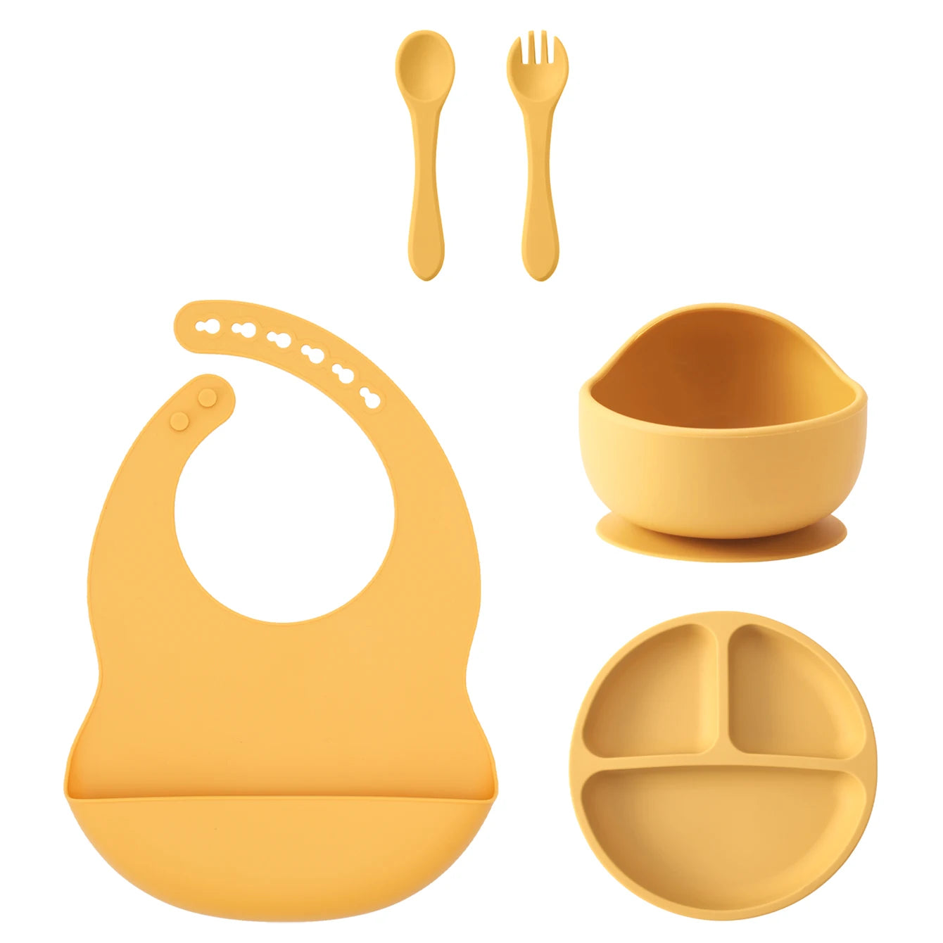 Kidu 5-Delige Baby Eetset met Zuignap – BPA-Vrij